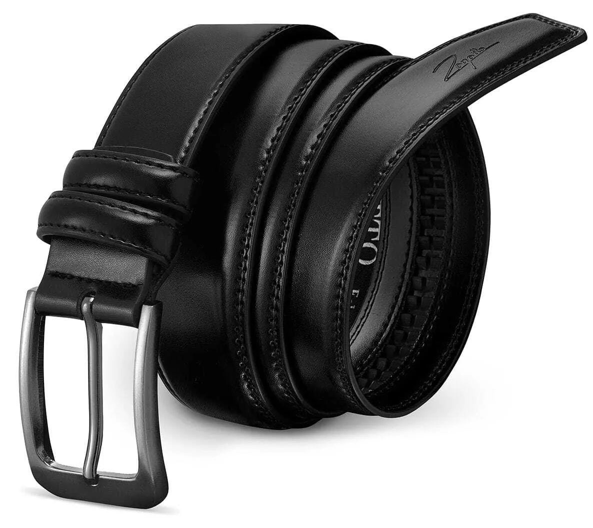 Men's leather belt Carlos (black) 