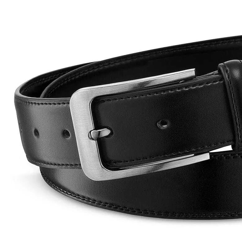 Men's leather belt Carlos (black) 
