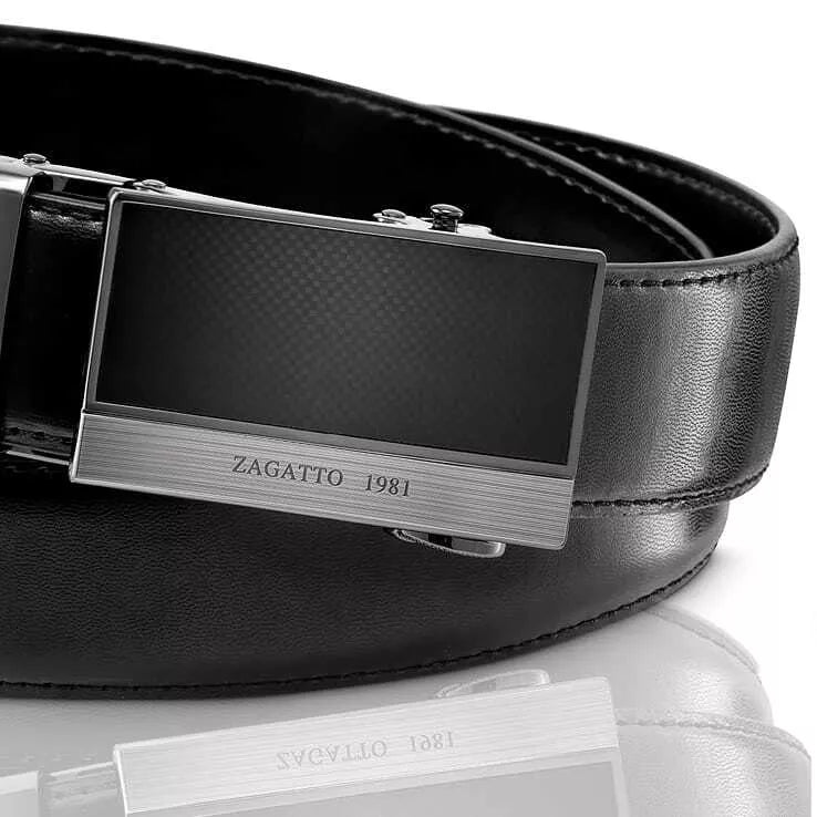 Men's leather belt Munel (black) 