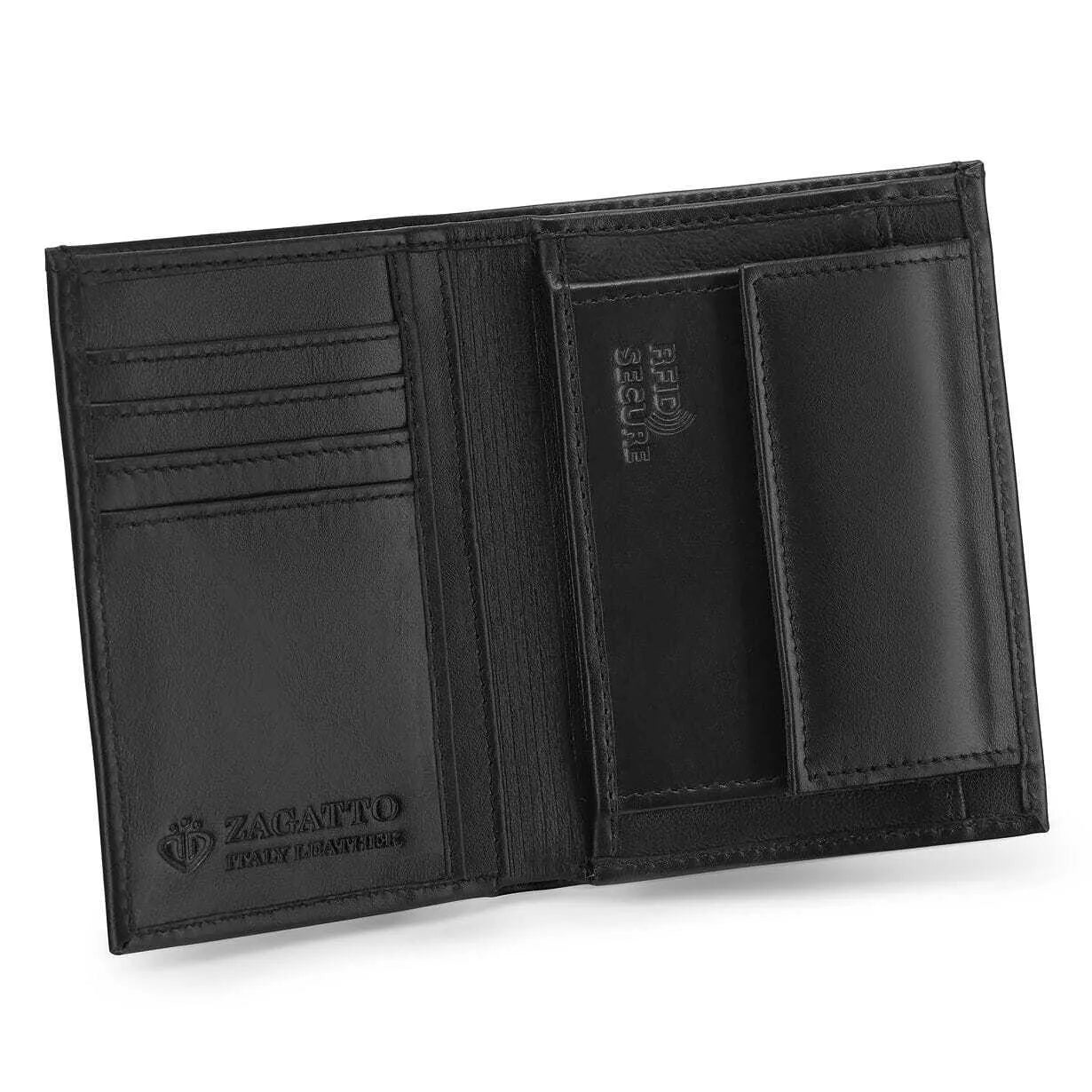 Men's wallet made of genuine leather Jake (black) 