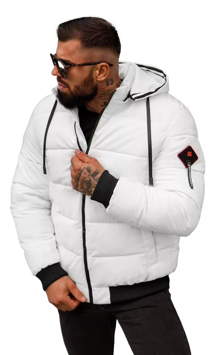 Men's white winter jacket Martim