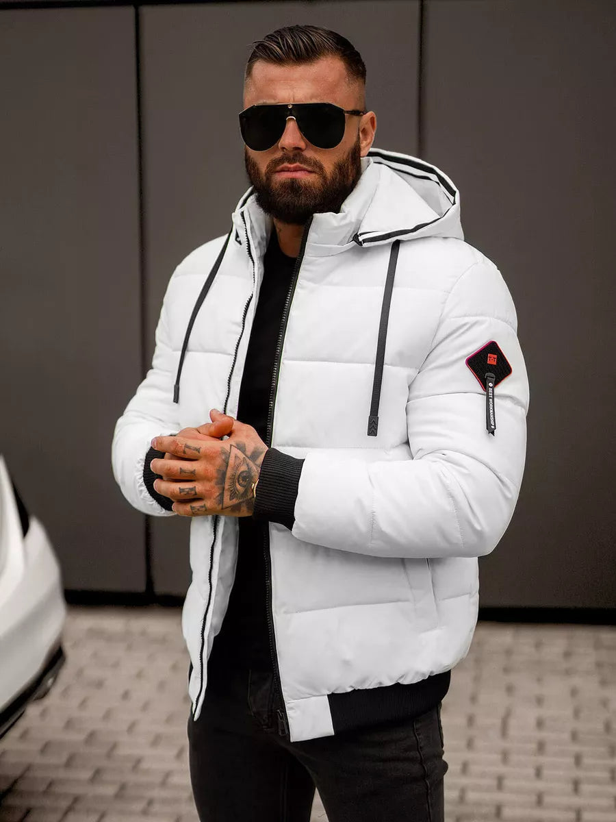 Men's white winter jacket Martim