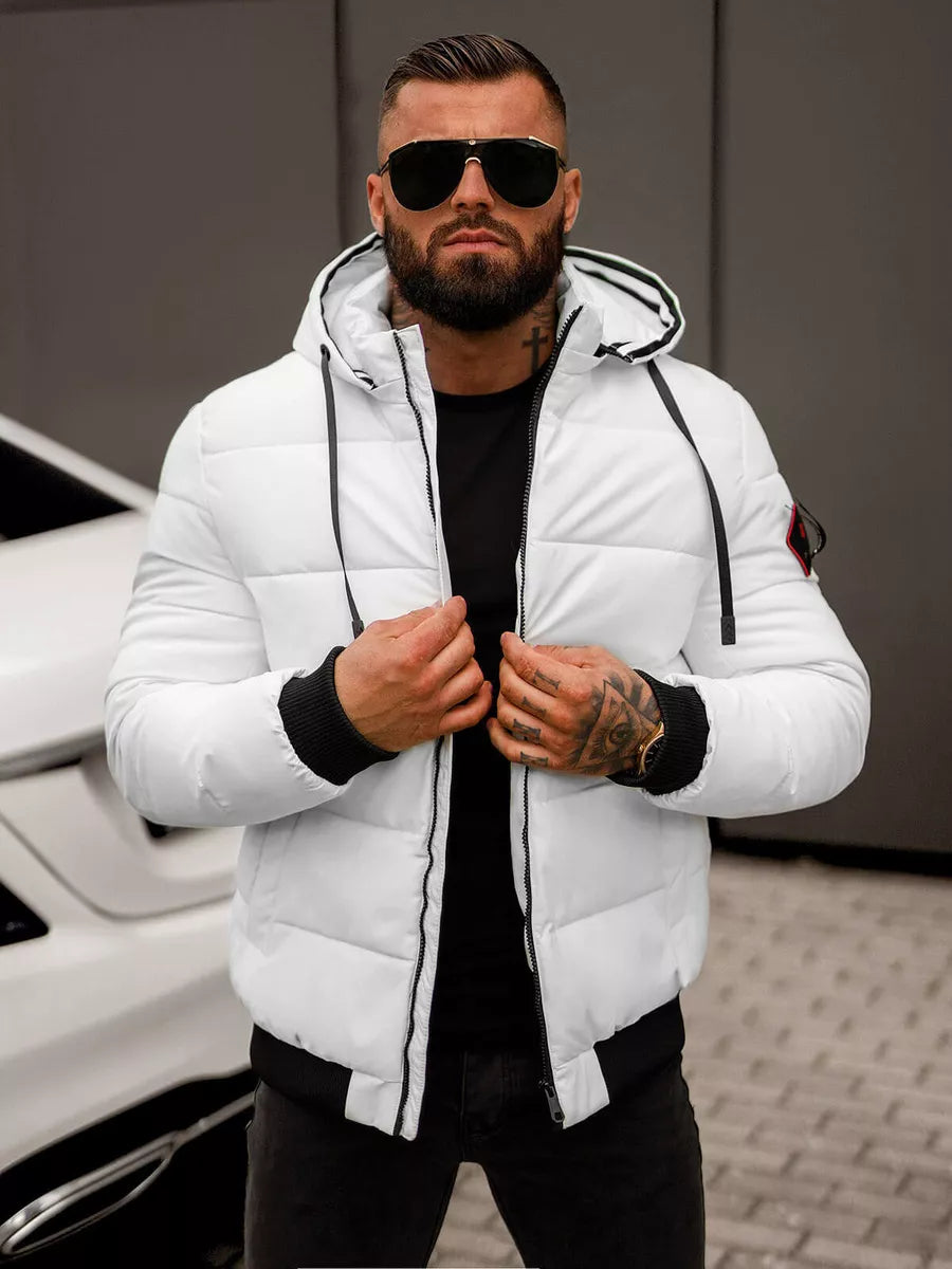 Men's white winter jacket Martim