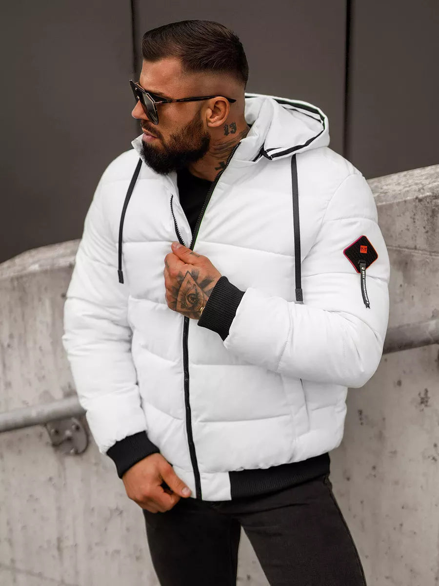 Men's white winter jacket Martim