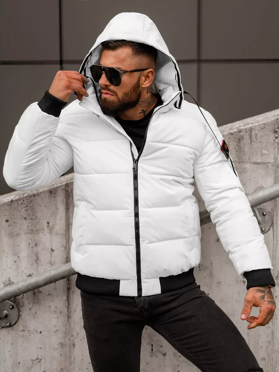 Men's white winter jacket Martim