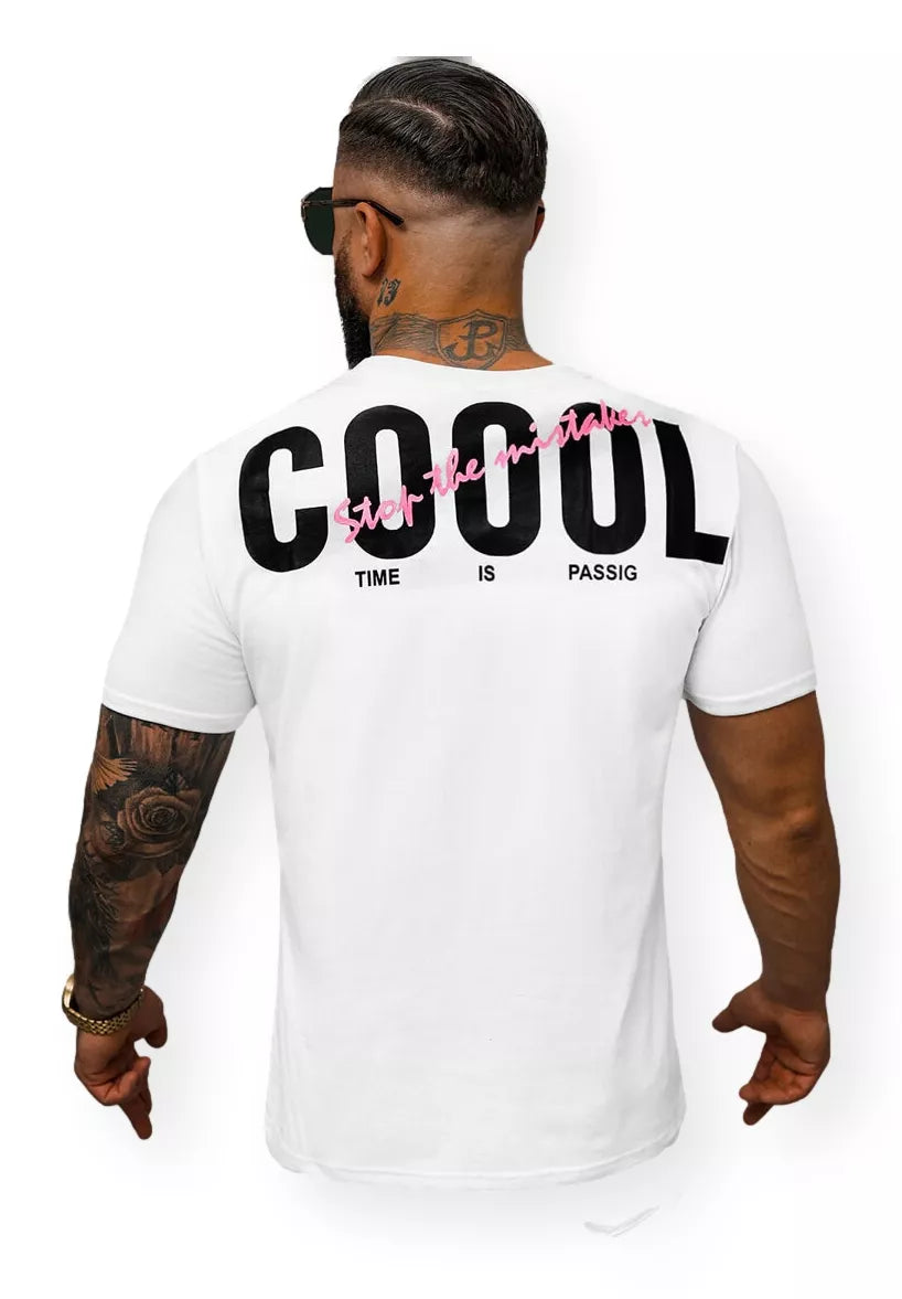 Men's white T-shirt Coool