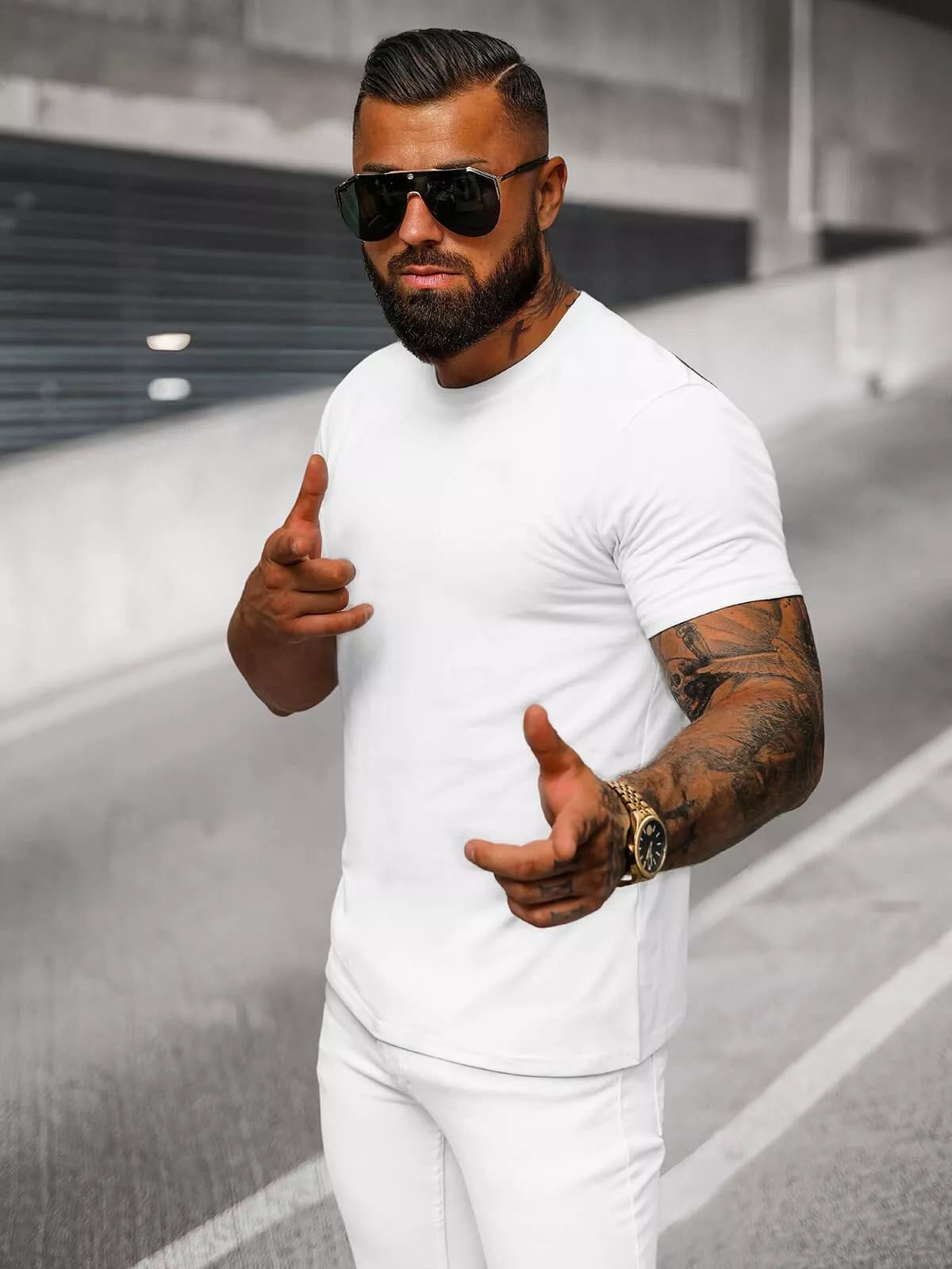 Men's white T-shirt Coool
