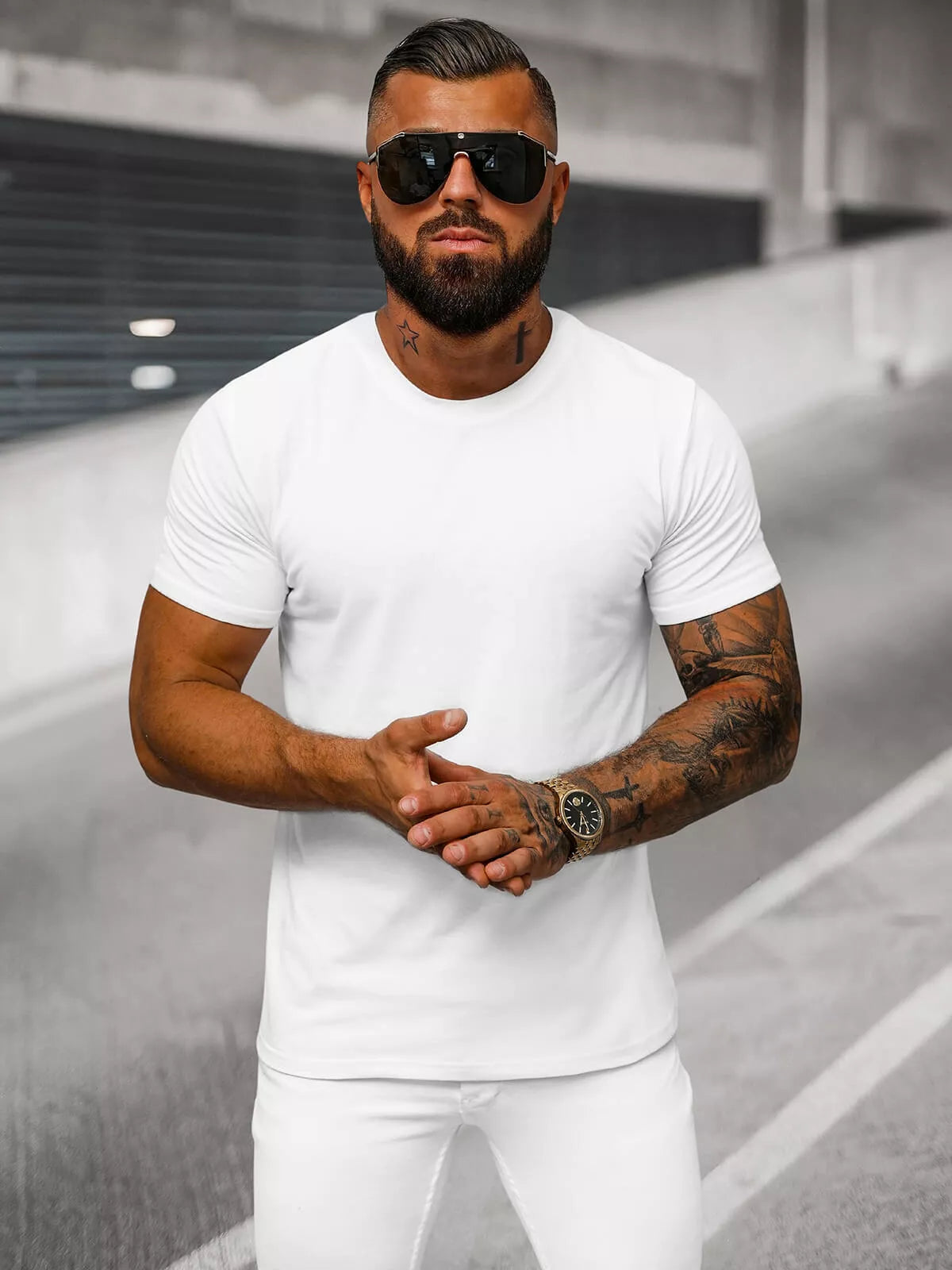 Men's white T-shirt Coool