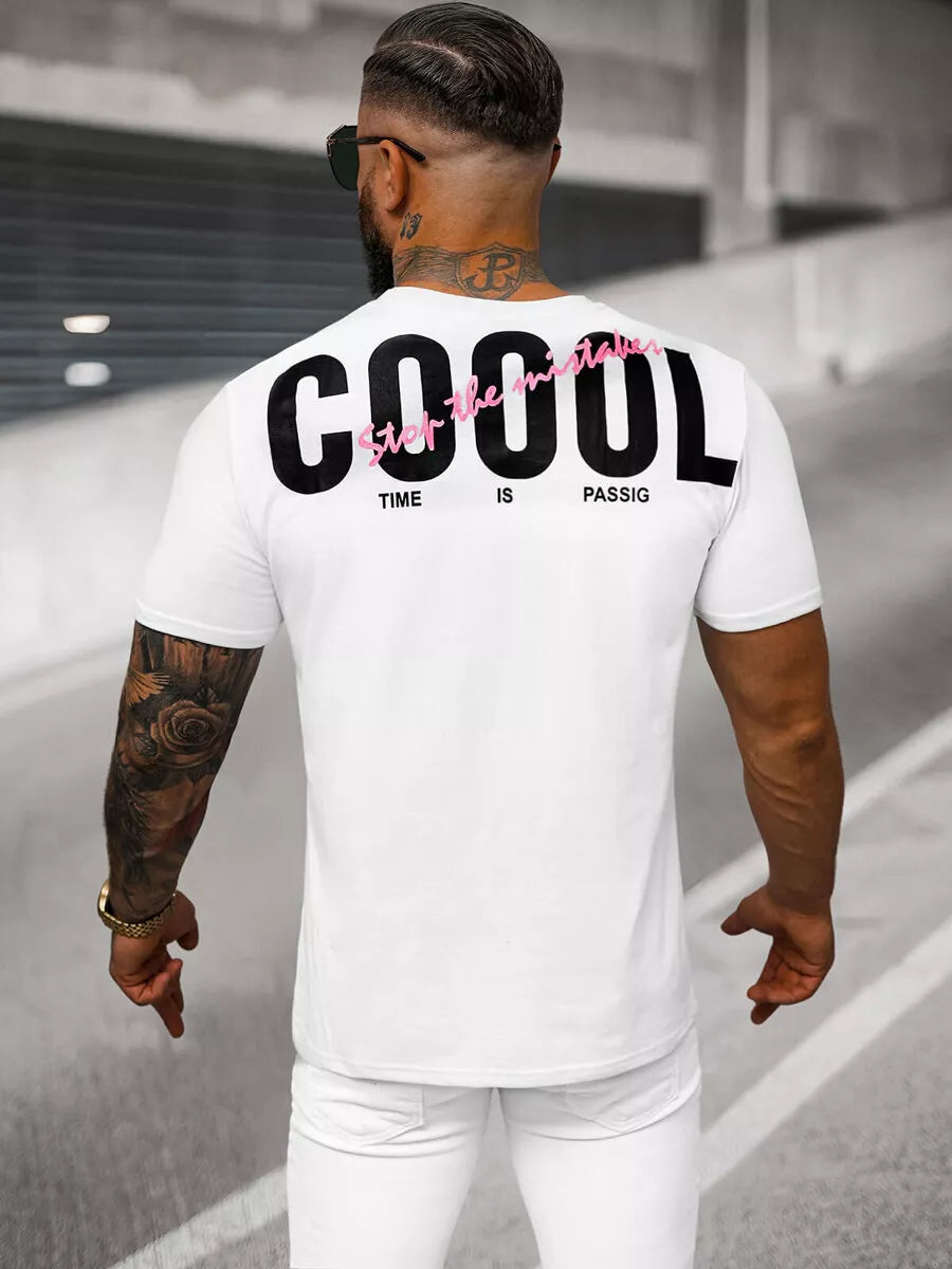 Men's white T-shirt Coool