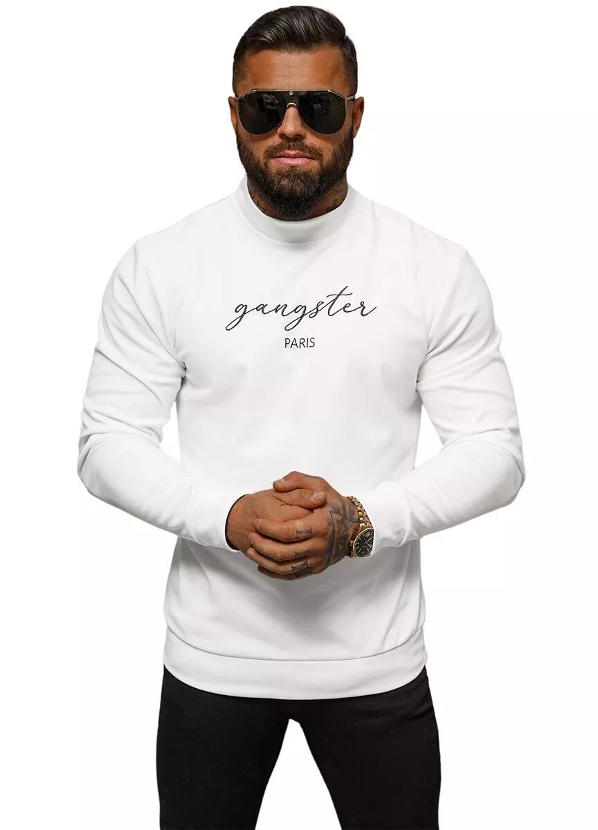 Men's white sweater Gangster