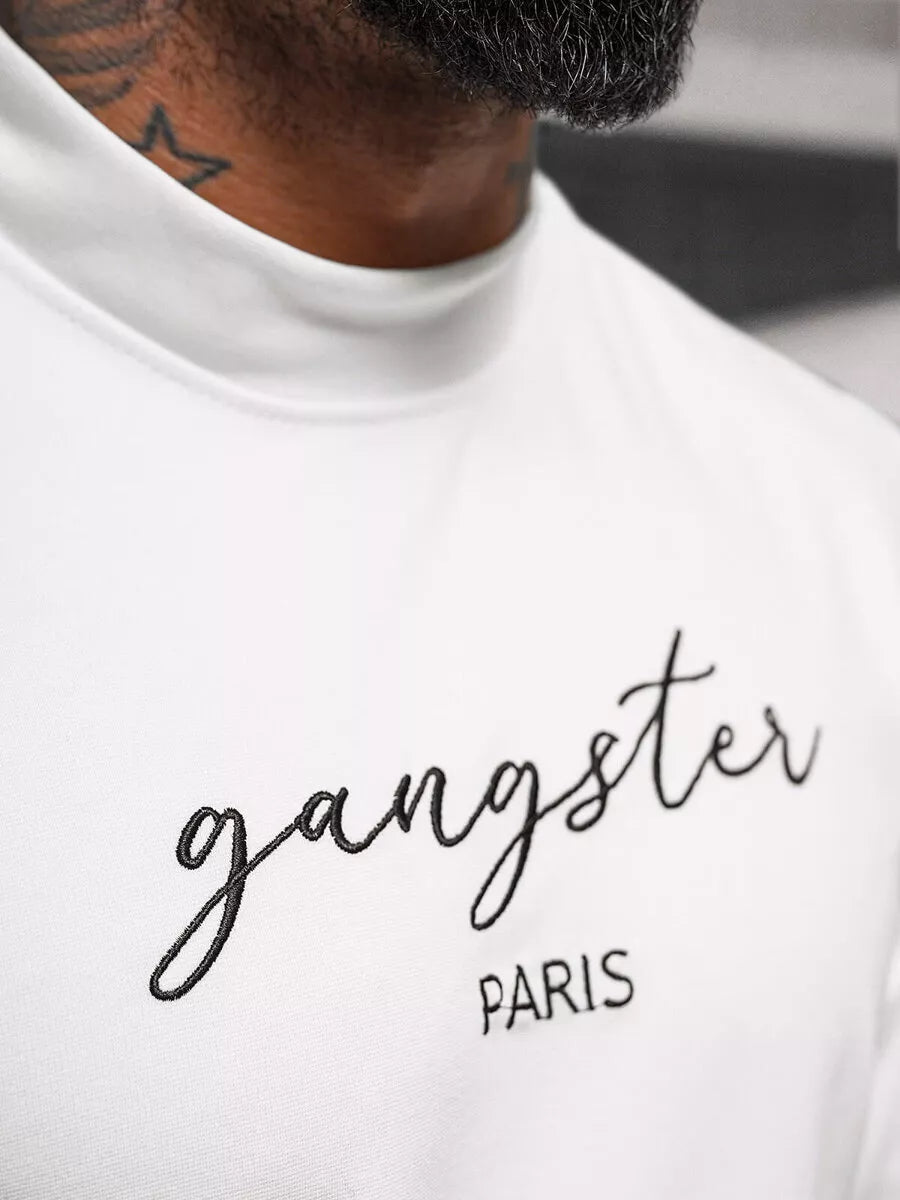 Men's white sweater Gangster