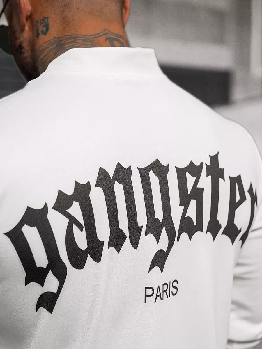 Men's white sweater Gangster