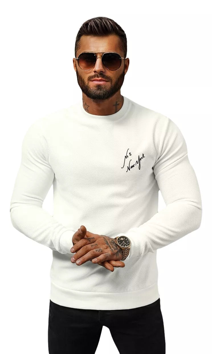 Men's white sweater New York
