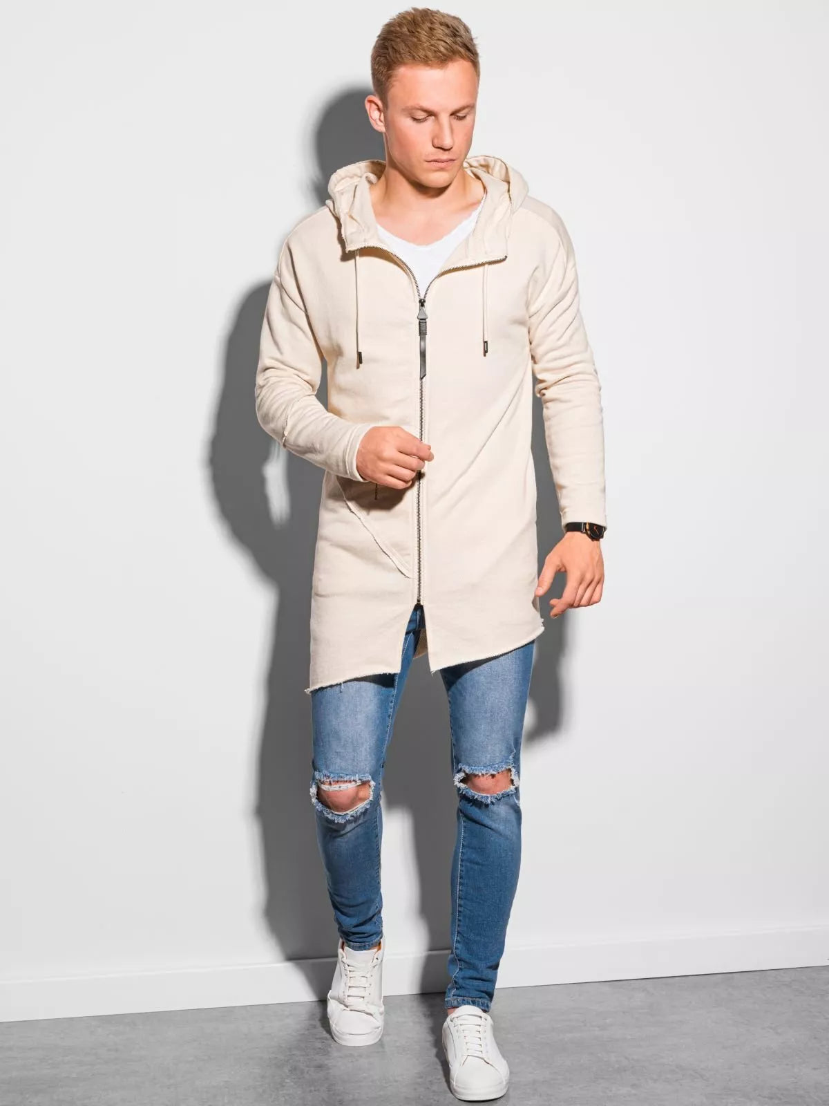 Men's white sweater Stivin 