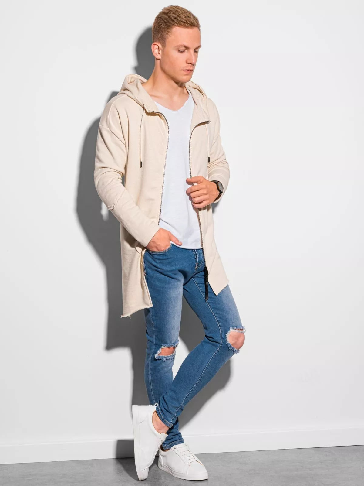 Men's white sweater Stivin 