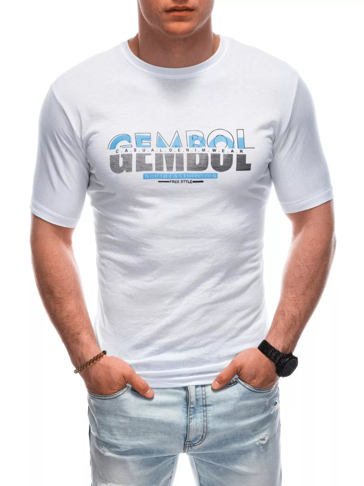 Men's white T-shirt Gembol