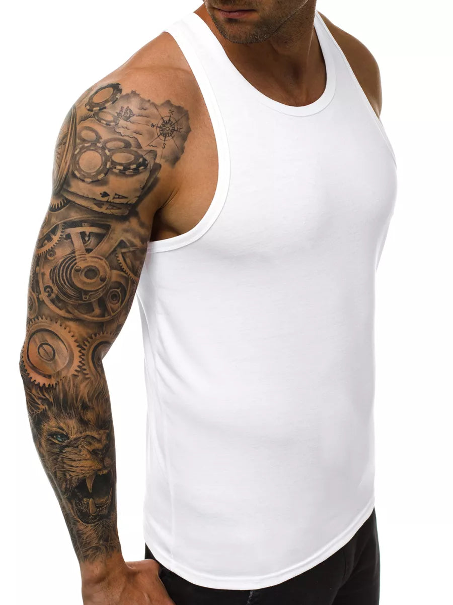 Men's sleeveless white shirt Romul