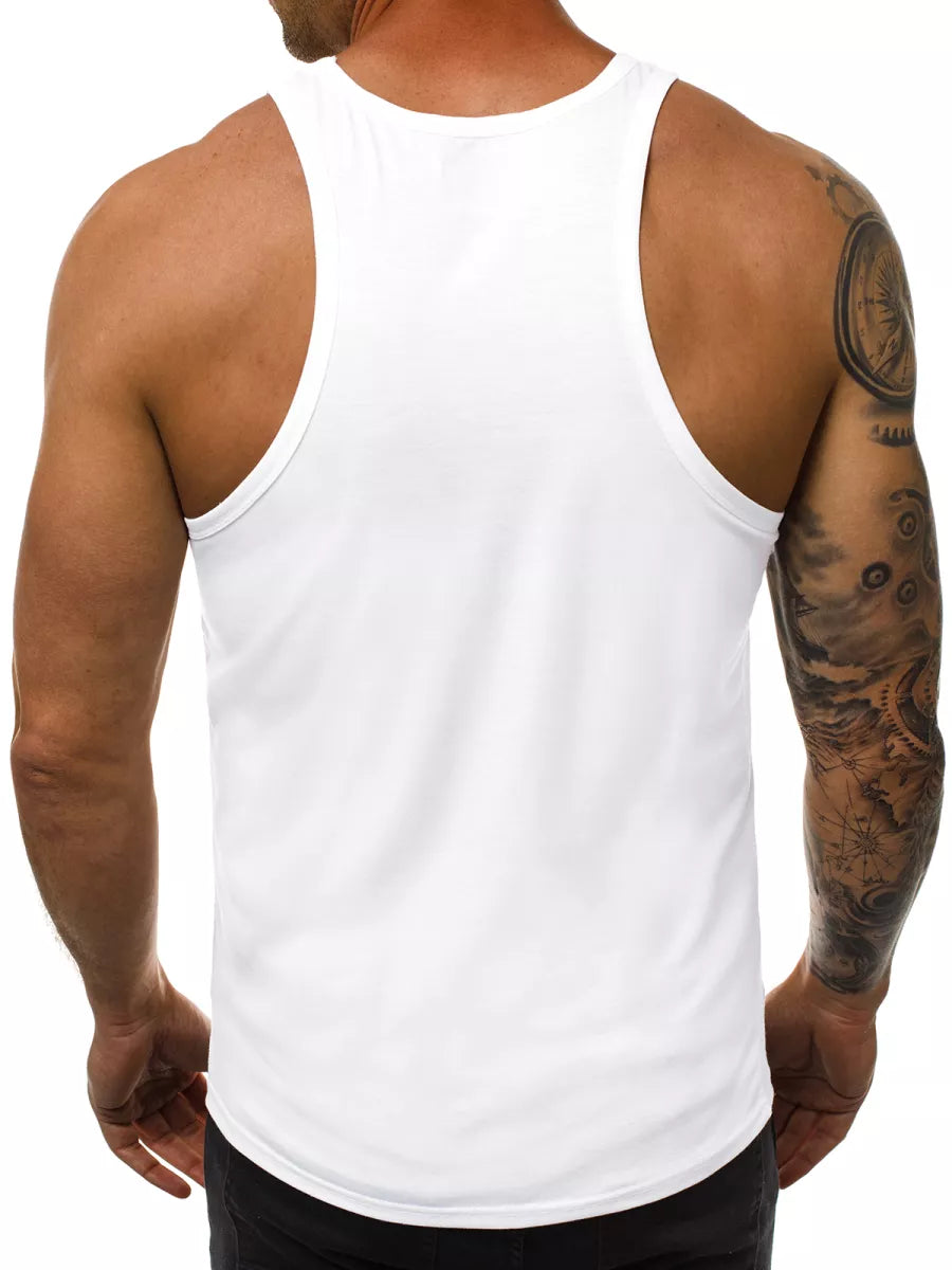 Men's sleeveless white shirt Romul