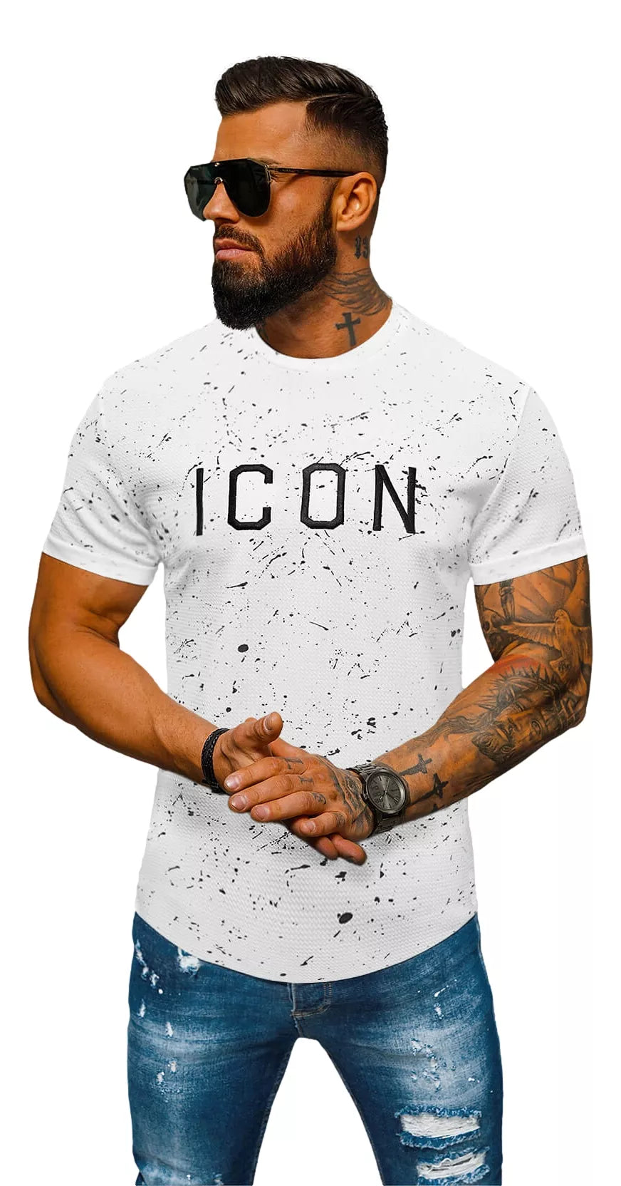 Men's white T-shirt Icon