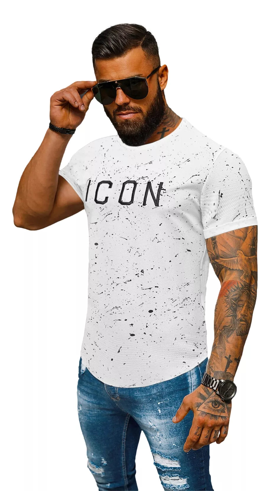 Men's white T-shirt Icon