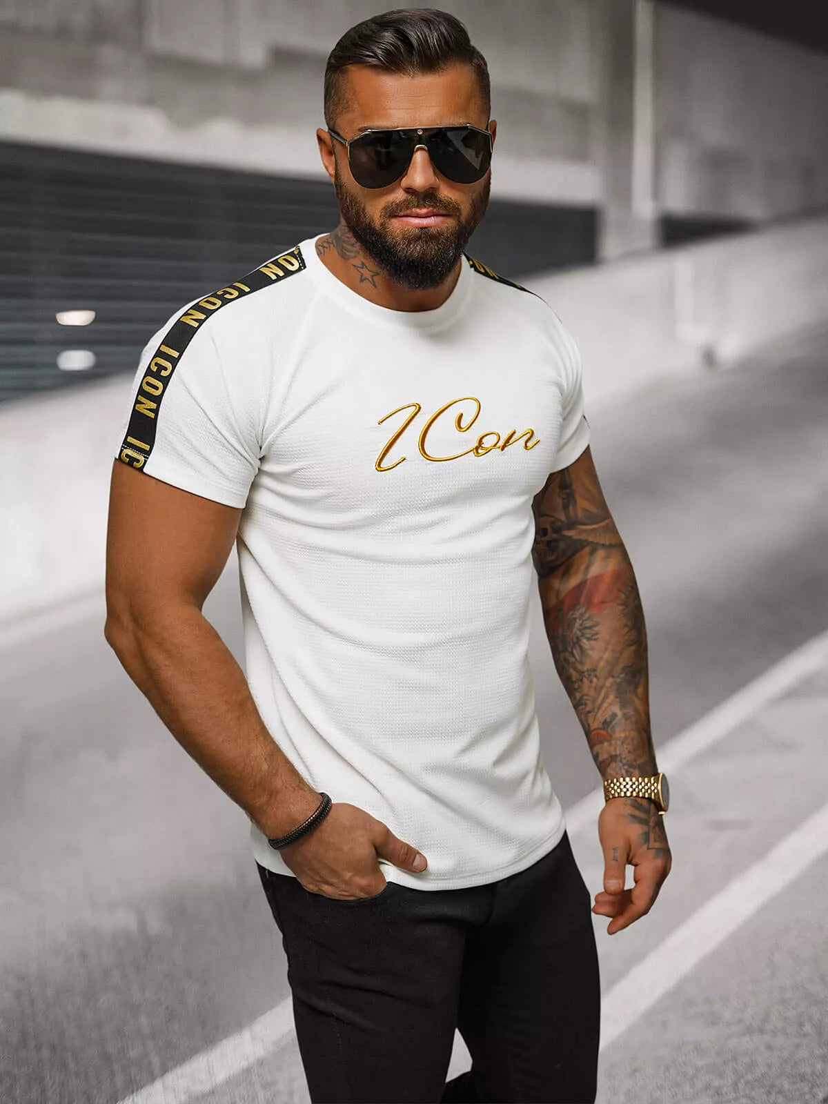 Men's white T-shirt Icone
