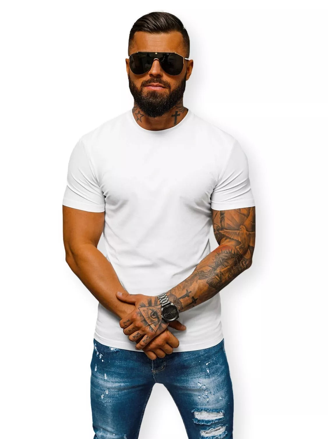 Men's white T-shirt Niko