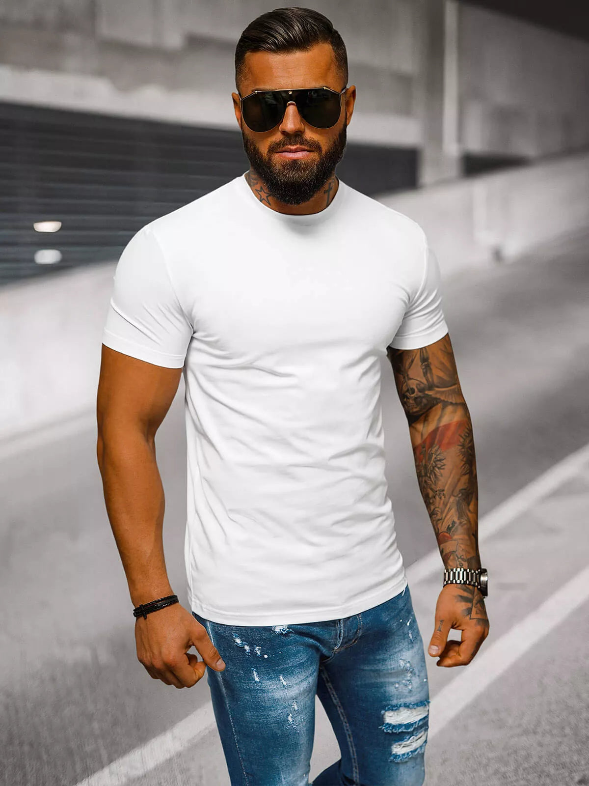 Men's white T-shirt Niko