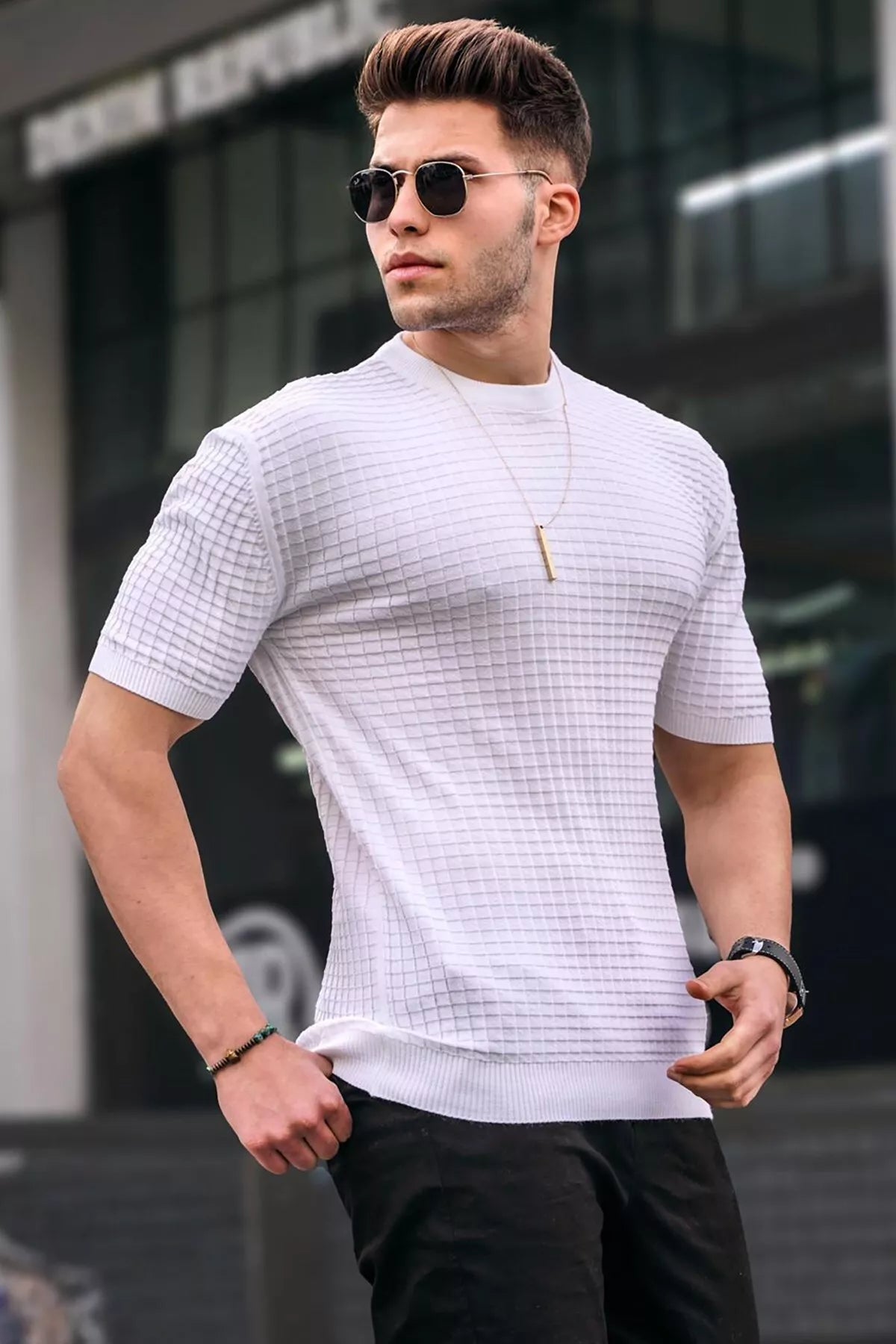 Men's white T-shirt Tamari