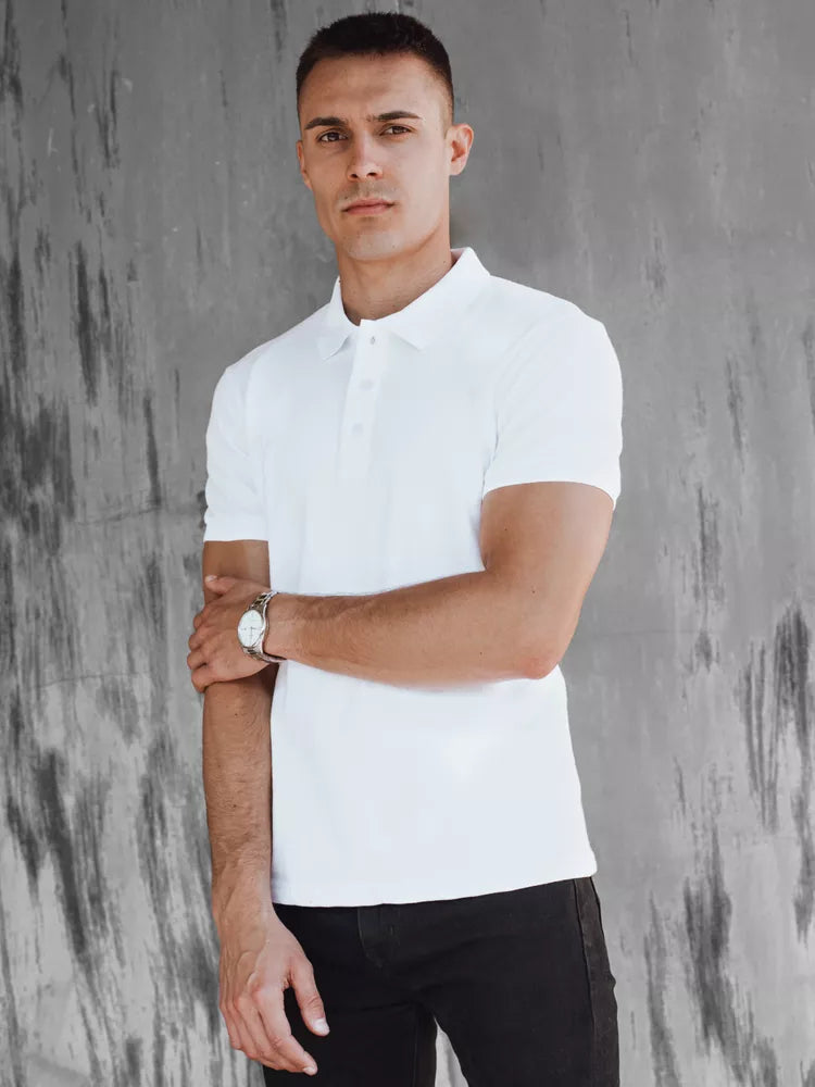 Men's white polo shirt Metrol
