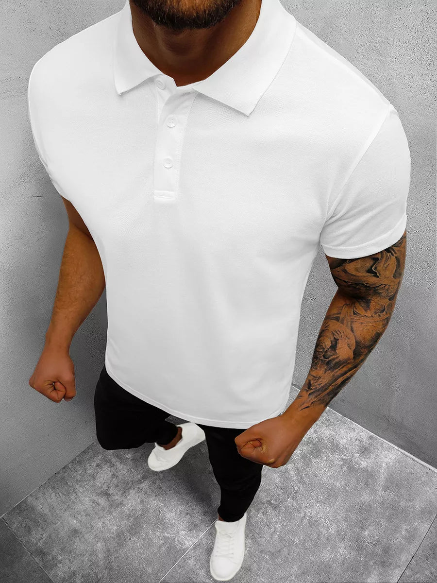 Men's white polo shirt Casual 