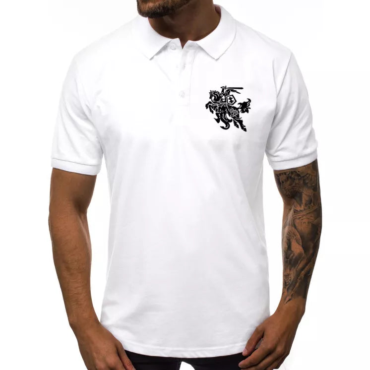 Men's white polo shirt Vytis