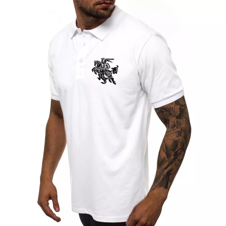 Men's white polo shirt Vytis