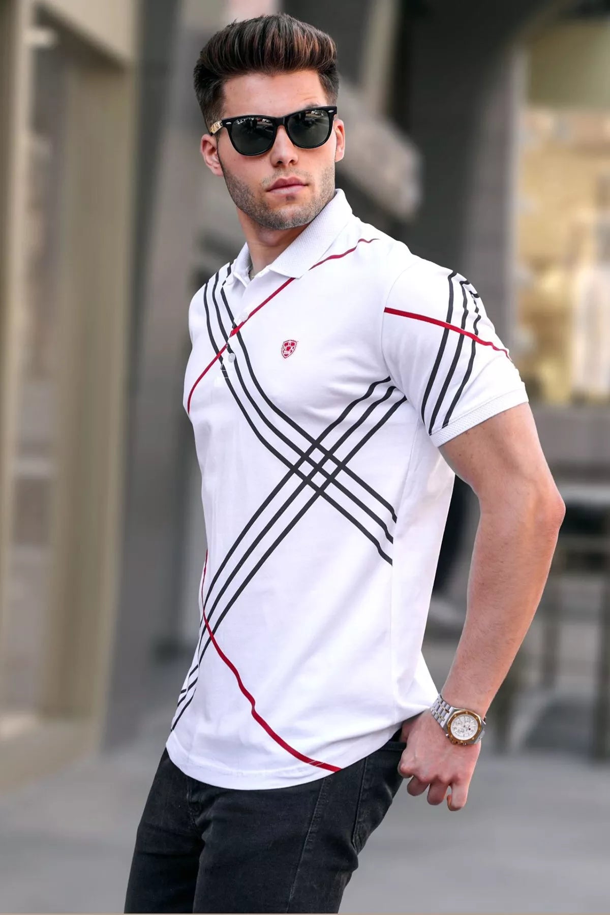 Men's white polo shirt Zol