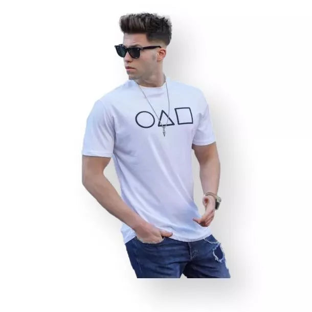 Men's white T-shirt Game