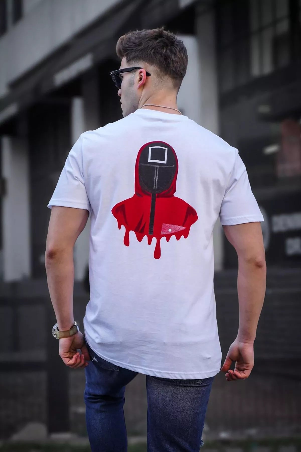 Men's white T-shirt Game