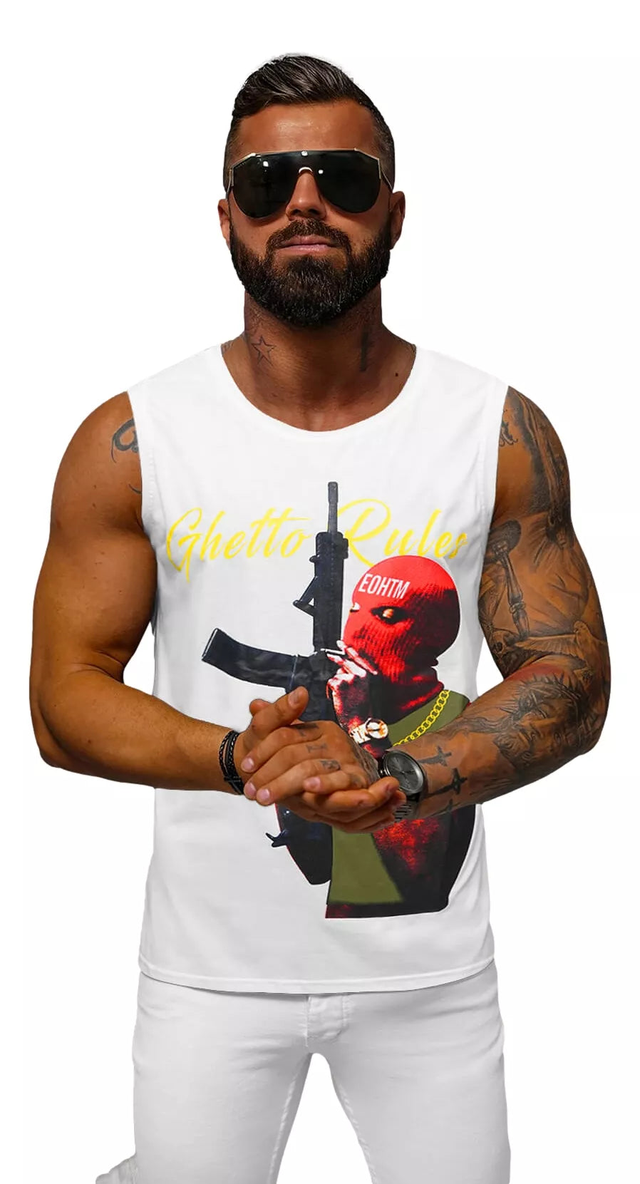 Men's white T-shirt Rules