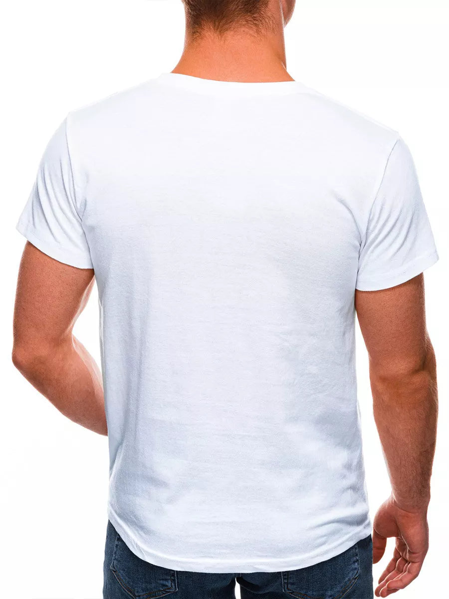 Men's white T-shirt NOW (black)