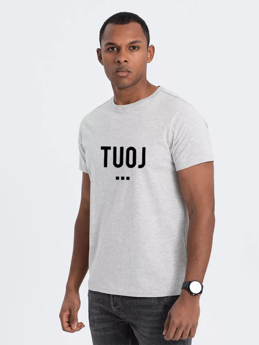 Men's white T-shirt NOW (black)
