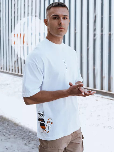 Men's white T-shirt Wild