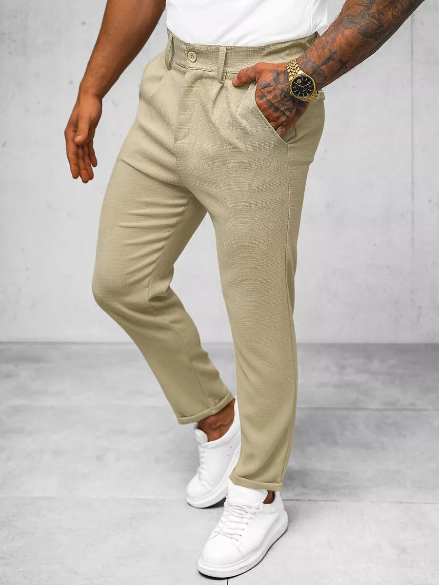 Men's beige trousers Renona