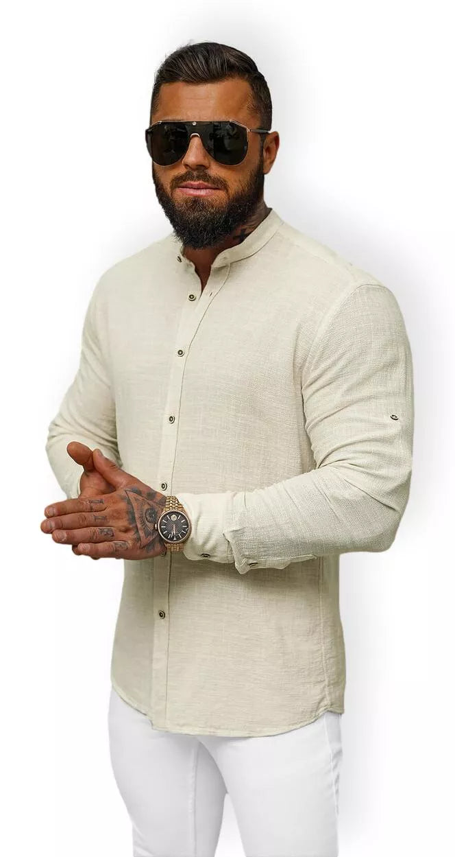 Men's beige shirt Litor