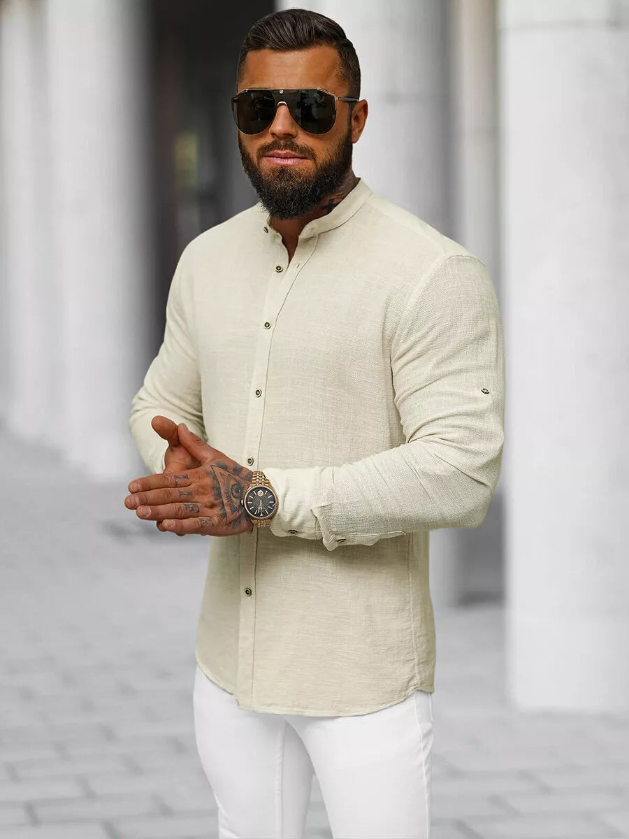 Men's beige shirt Litor