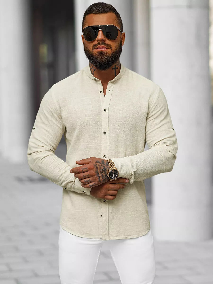 Men's beige shirt Litor