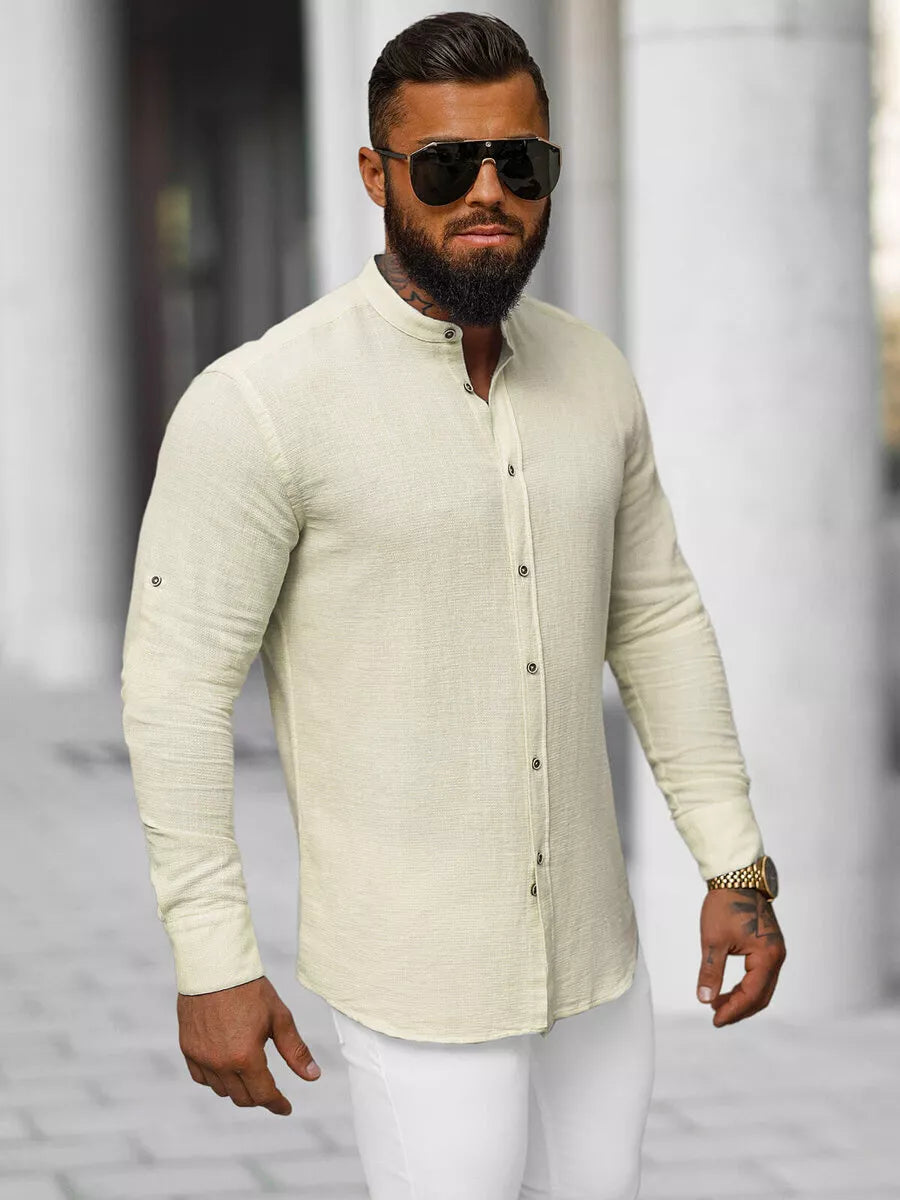 Men's beige shirt Litor