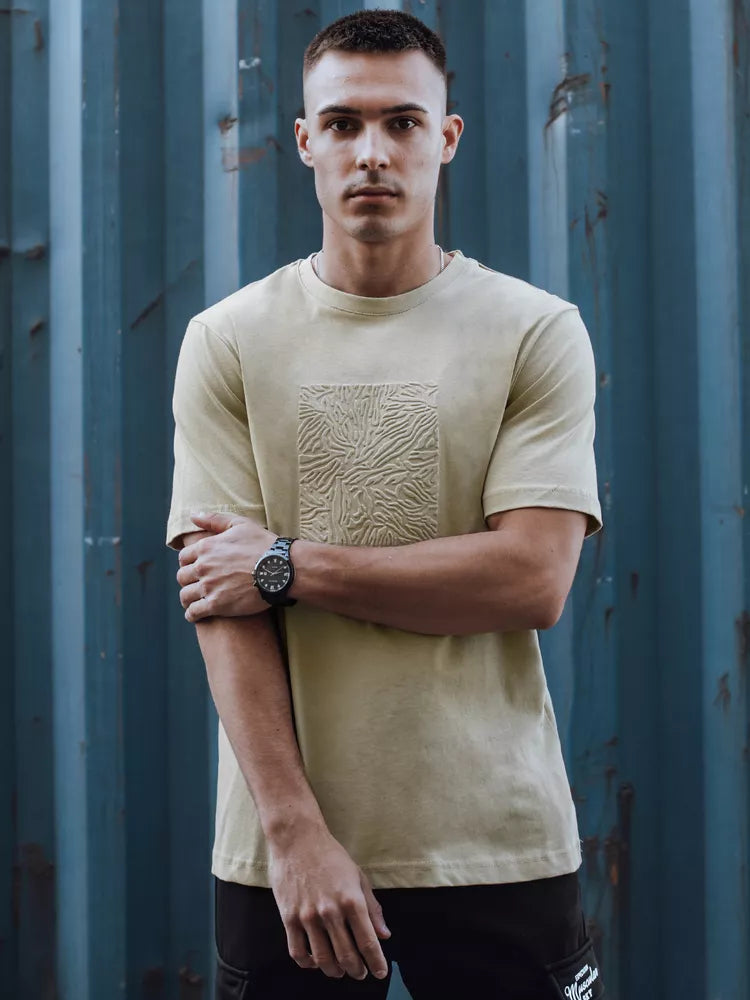 Men's beige T-shirt Timber