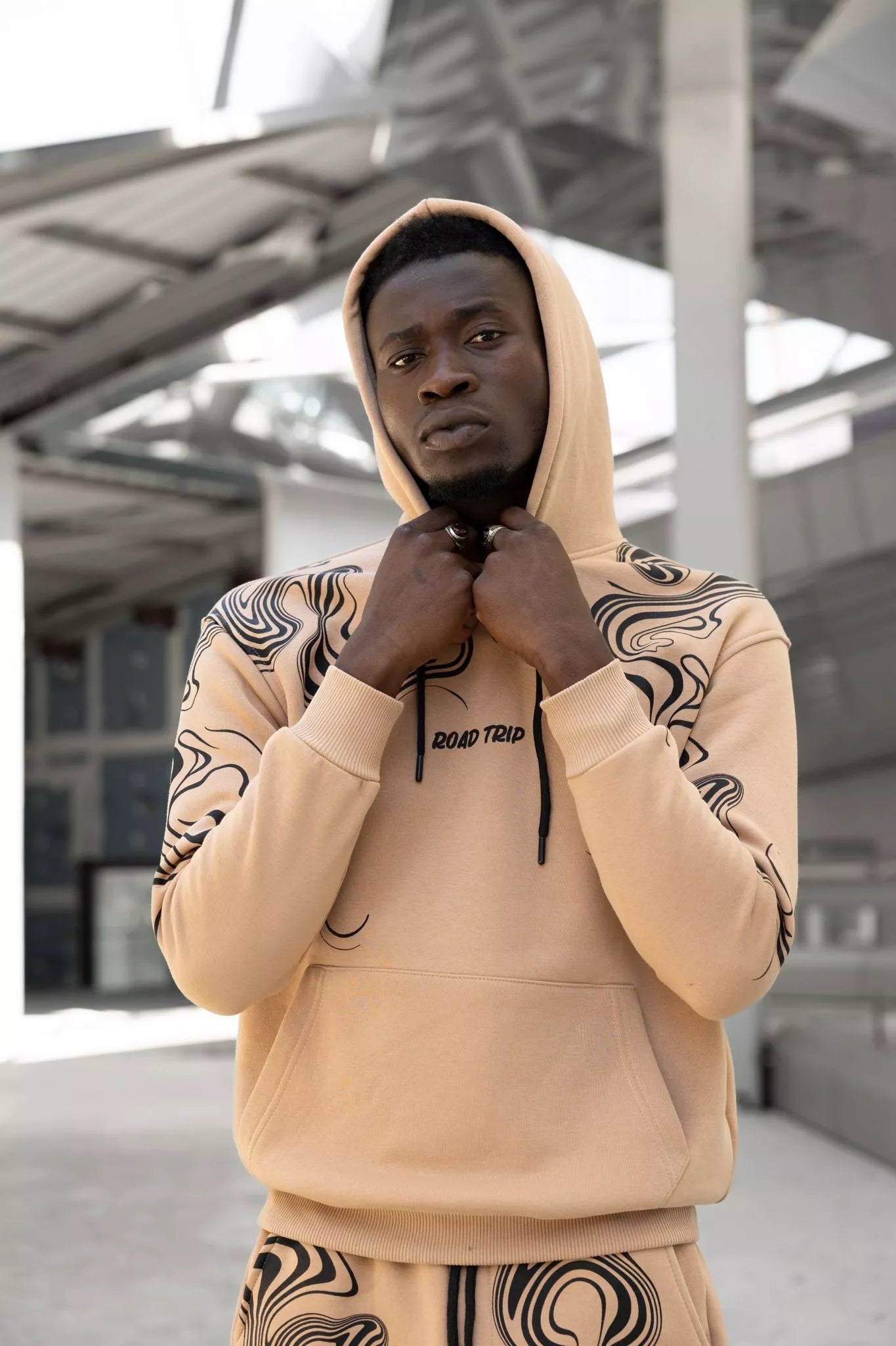 Men's sand-colored tracksuit Road Trip