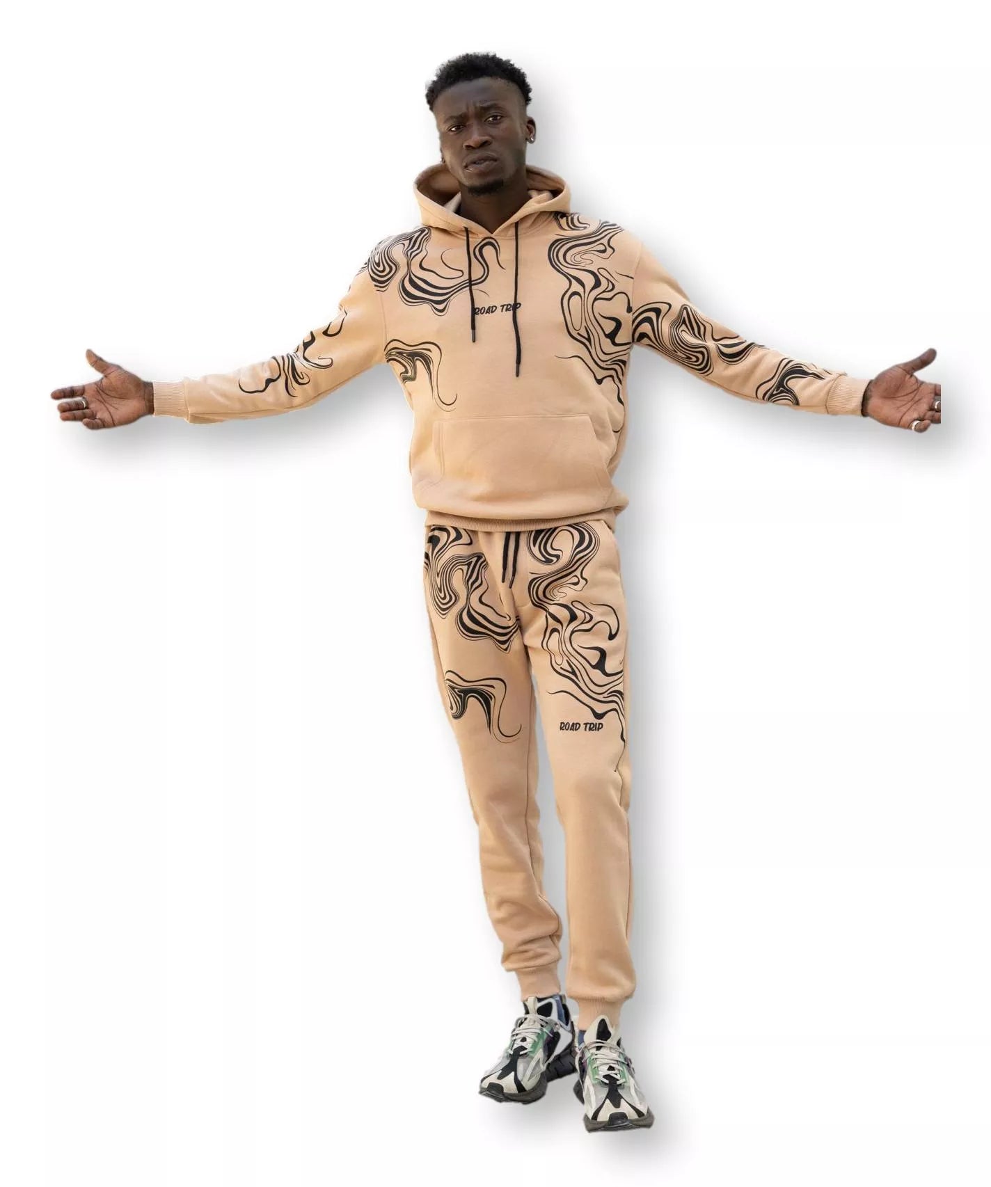 Men's sand-colored tracksuit Road Trip