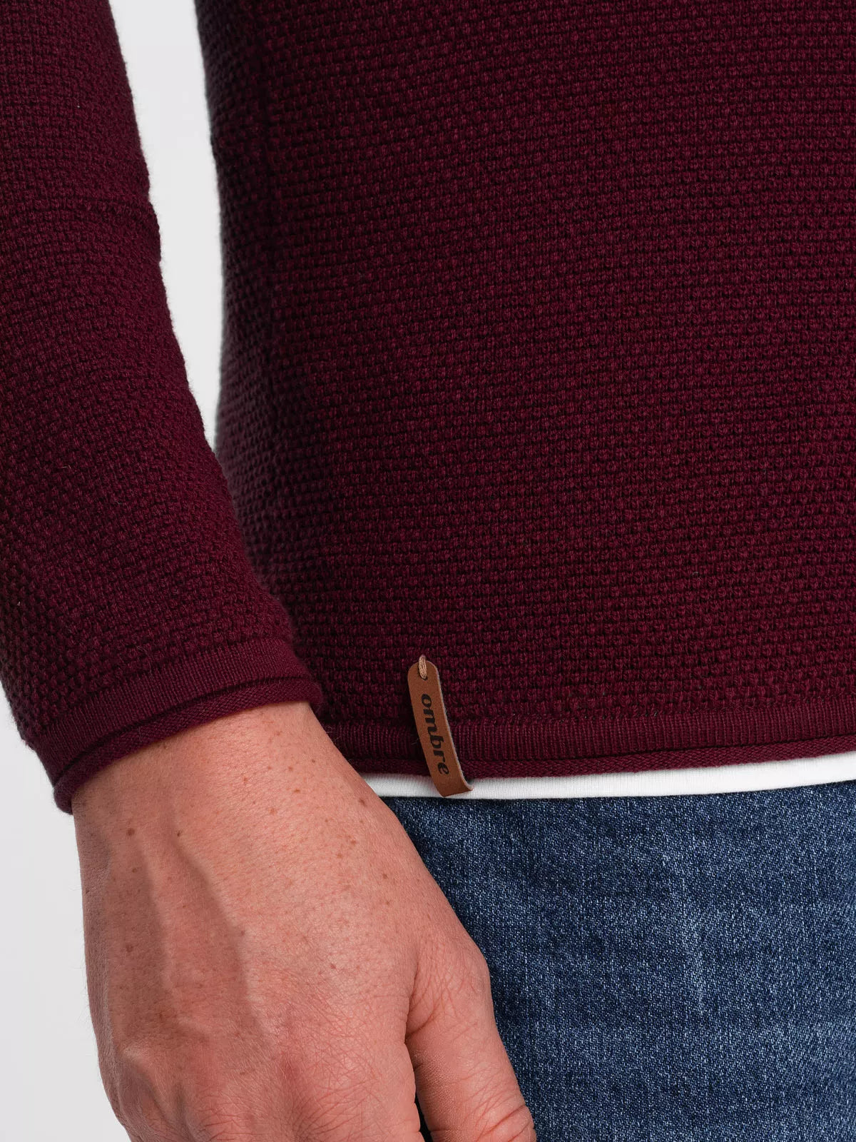 Men's burgundy sweater Finn