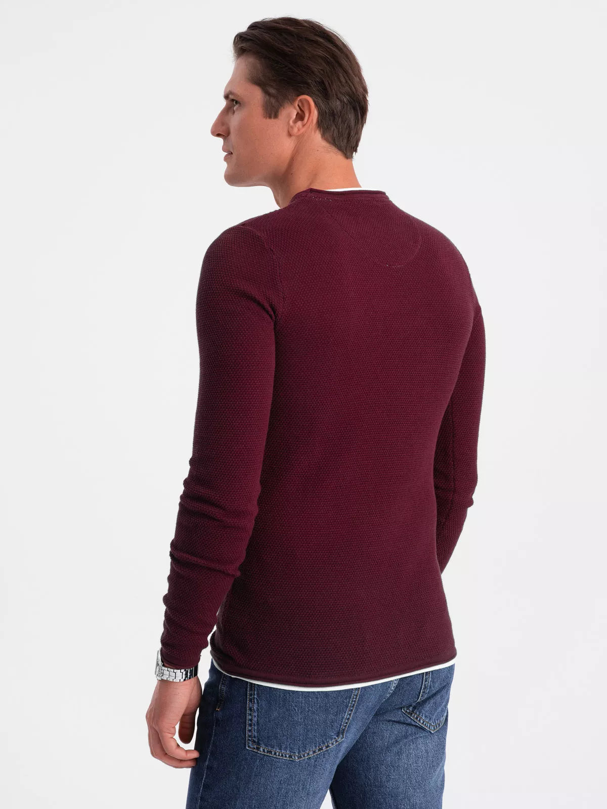 Men's burgundy sweater Finn