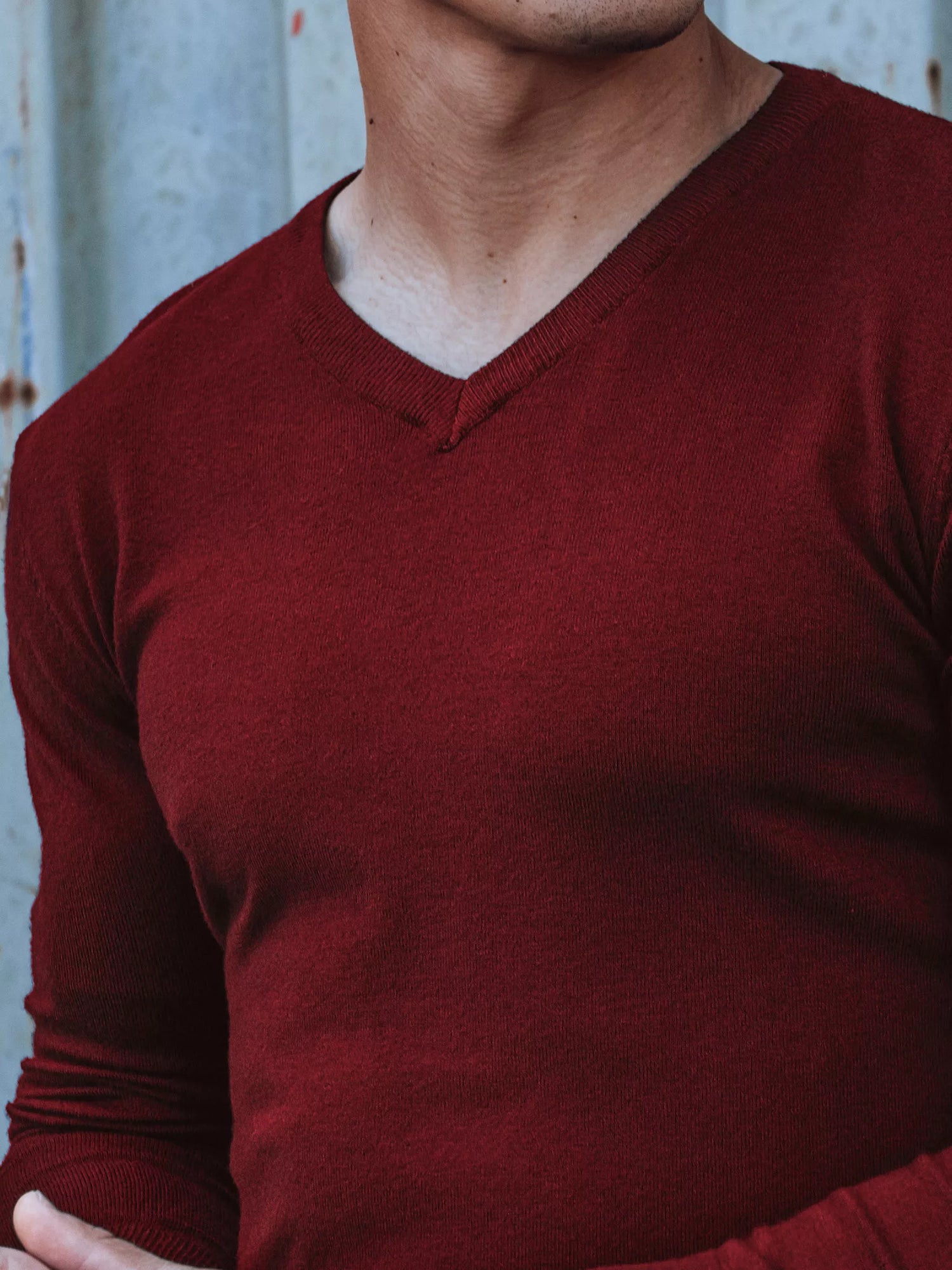 Burgundy men's sweater Henri